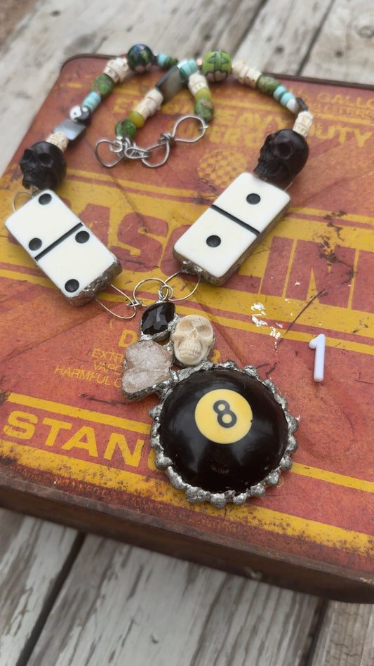 Vintage 8 ball necklace