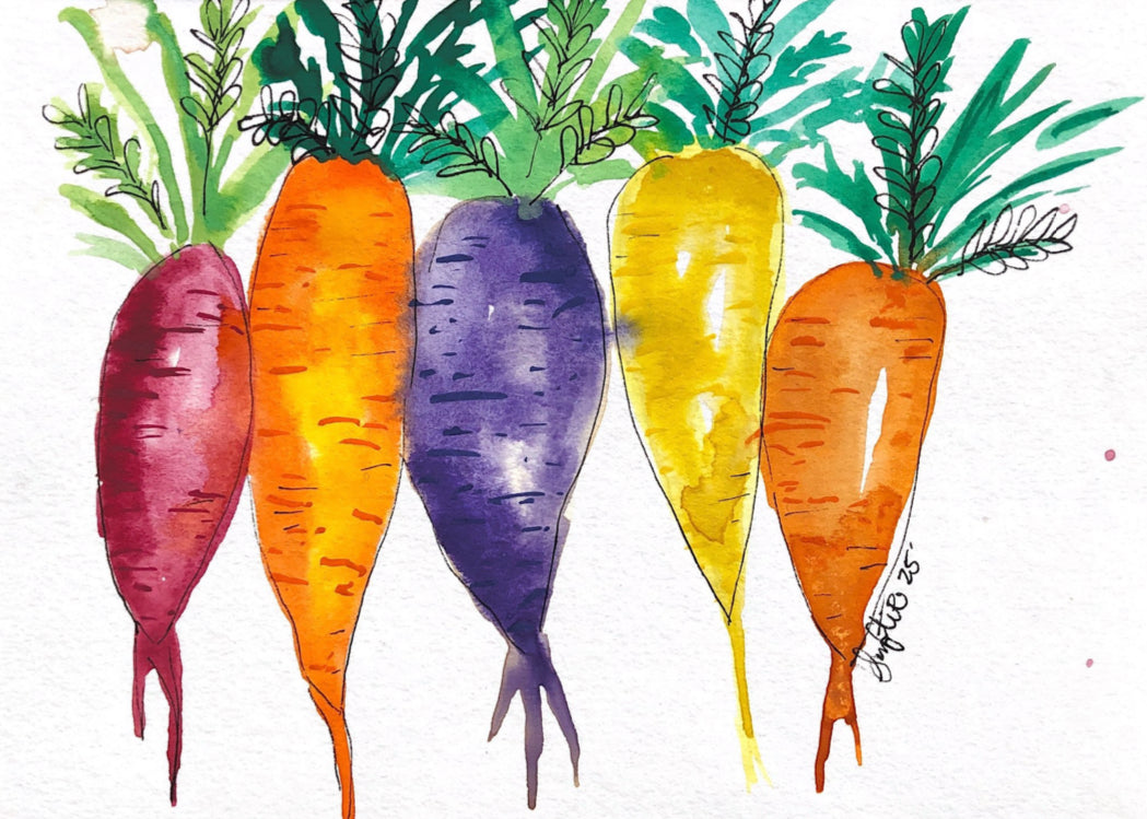 Spring carrots card