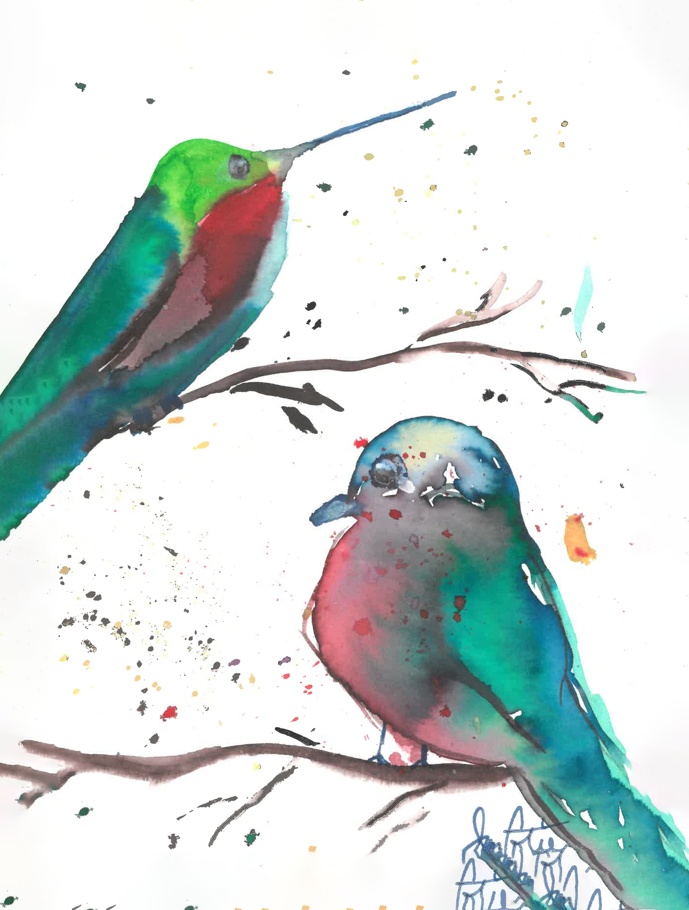 Birds in Spring print