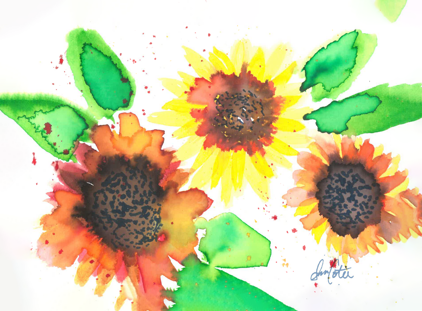 Sunflower art print