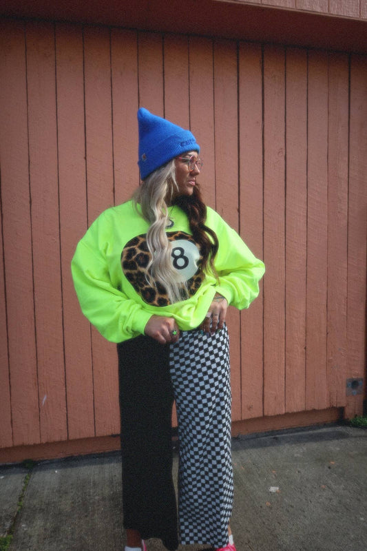 Half & Half Emy Ave™ Original Cropped Pants - BLACK + WHITE: L/XL