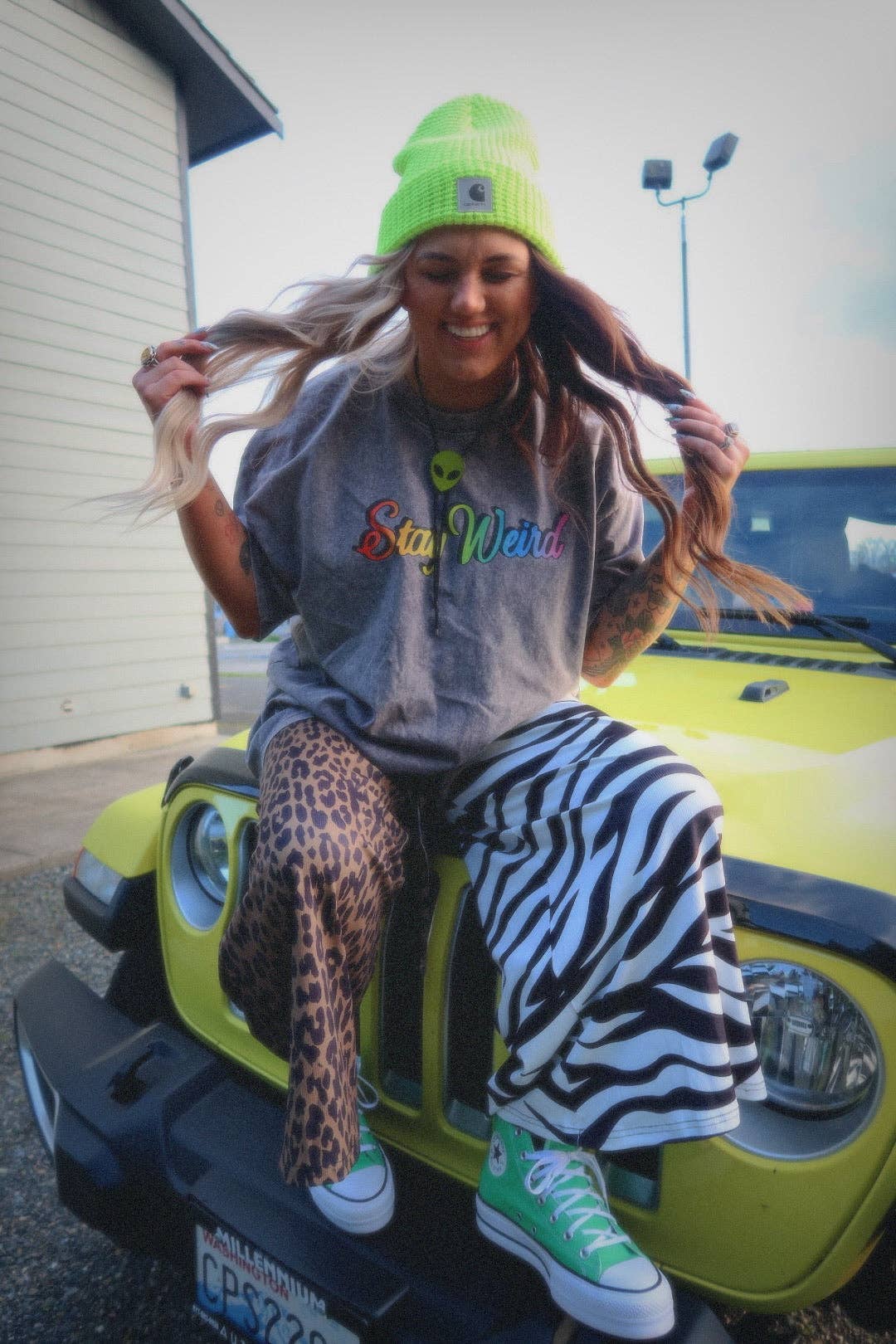 Half & Half Emy Ave™ Original Cropped Pants - ANIMAL STYLE: 2X/3X