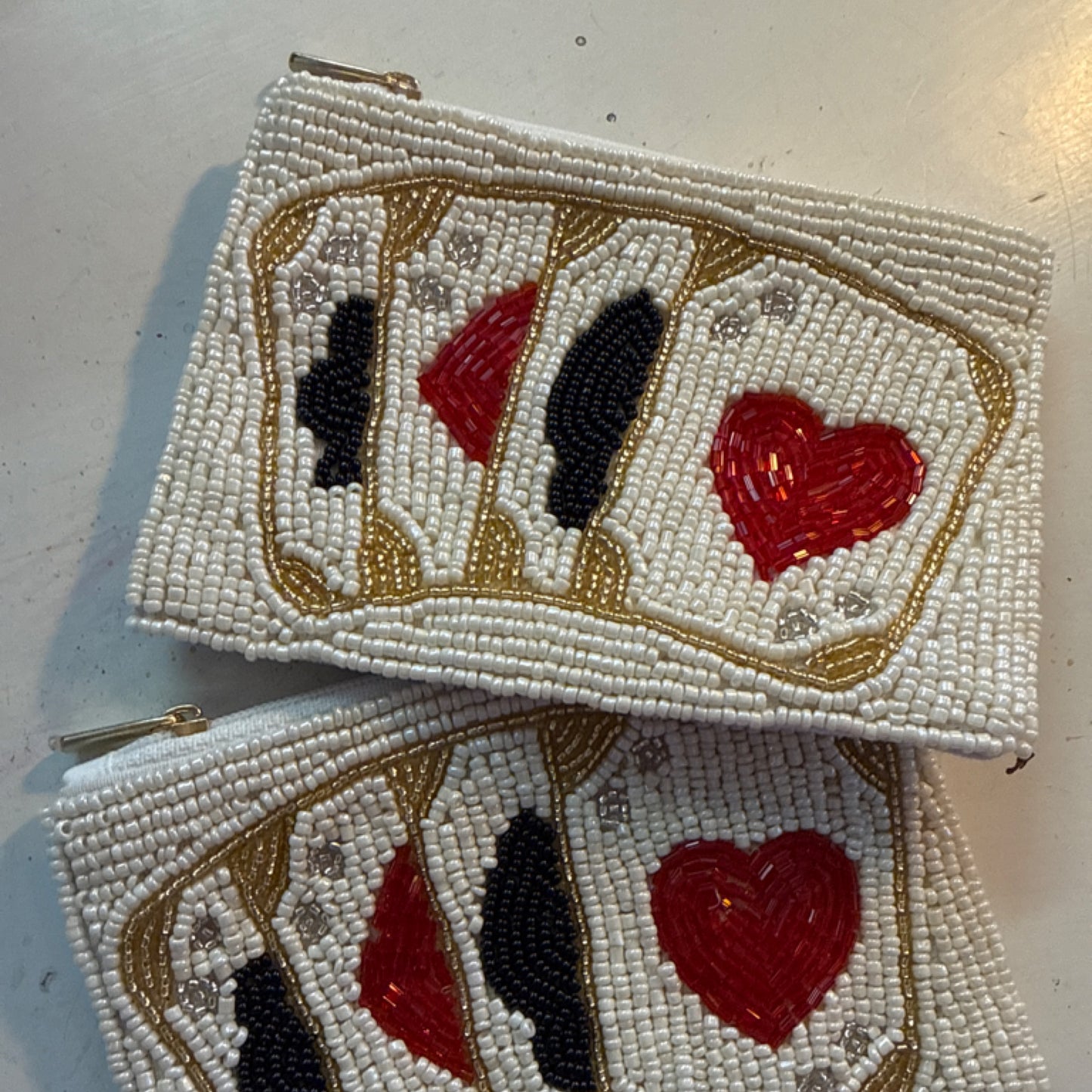 Card beaded bag
