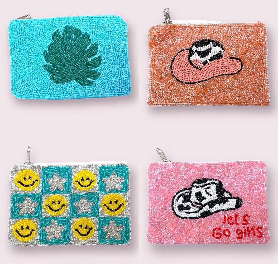 Beaded Coin Purses: Let's Go Girls Cowgirl Hat