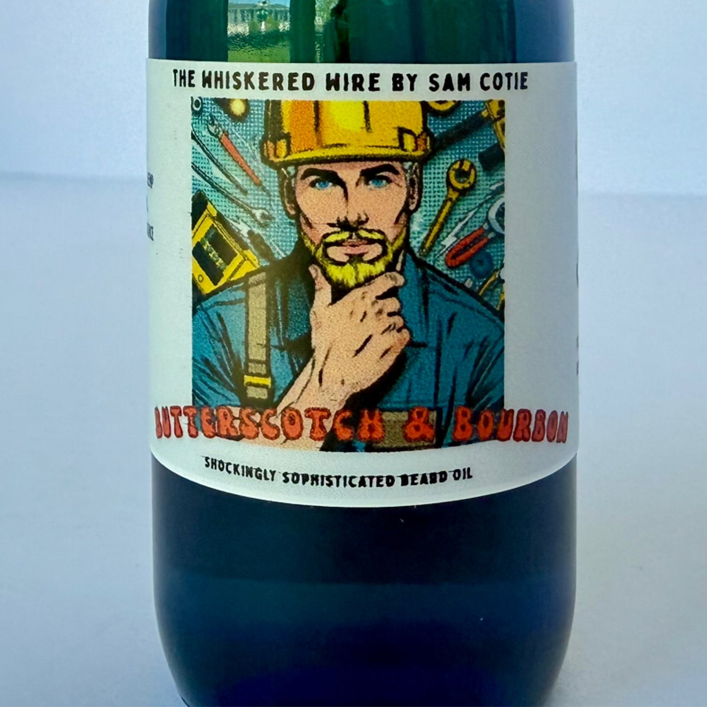 Whiskered Wire butterscotch and bourbon beard oil