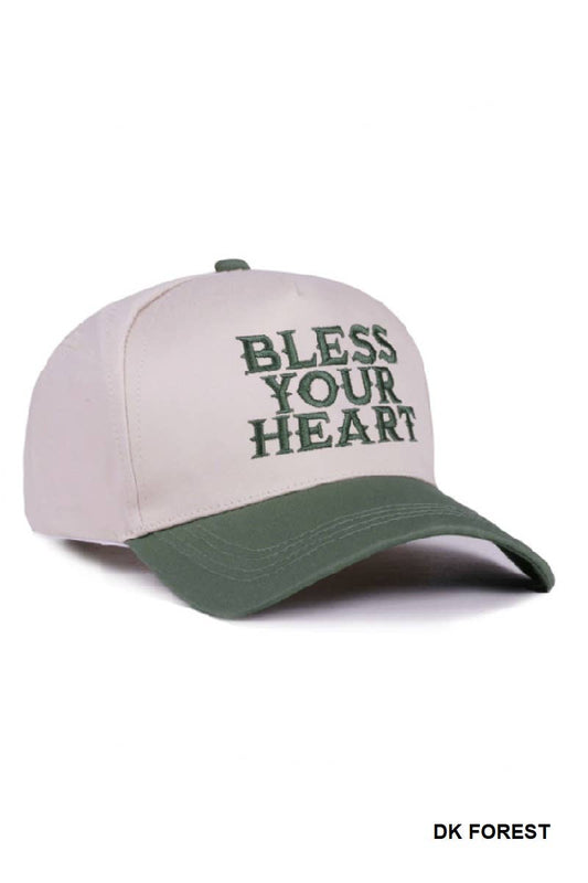 .....1015 Bless Your Heart Two Tone Canvas Cotton Cap SI-28920: LEOPARD-190217, OS