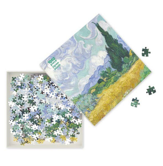 Van Gogh: Wheatfield With Cypress 1000 Piece Jigsaw Puzzle