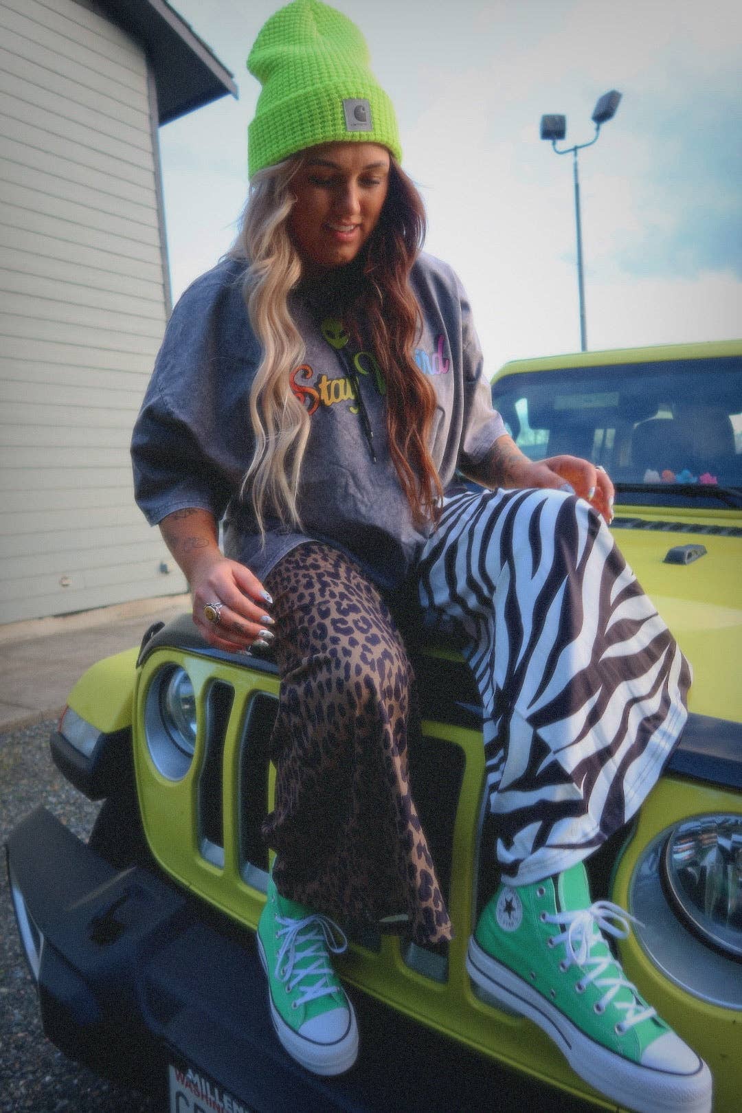 Half & Half Emy Ave™ Original Cropped Pants - ANIMAL STYLE: 2X/3X