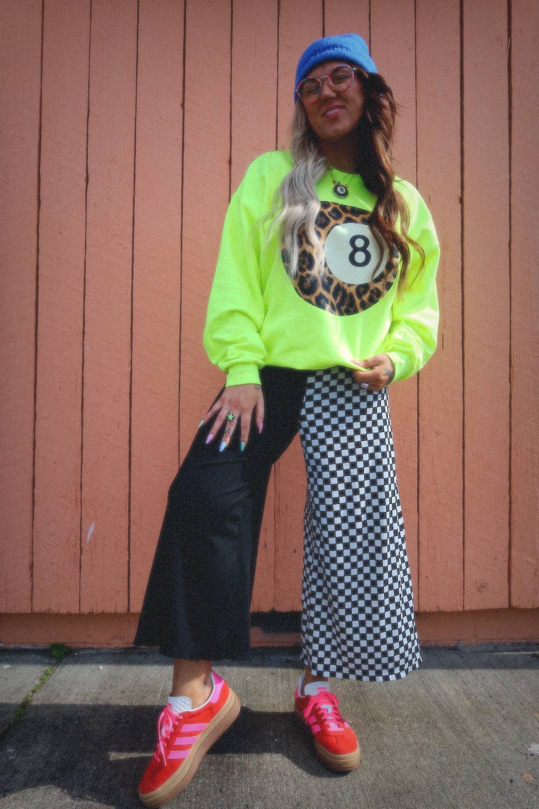 Half Half Emy Ave™ Original Cropped Pants BLACK WHITE: L/XL