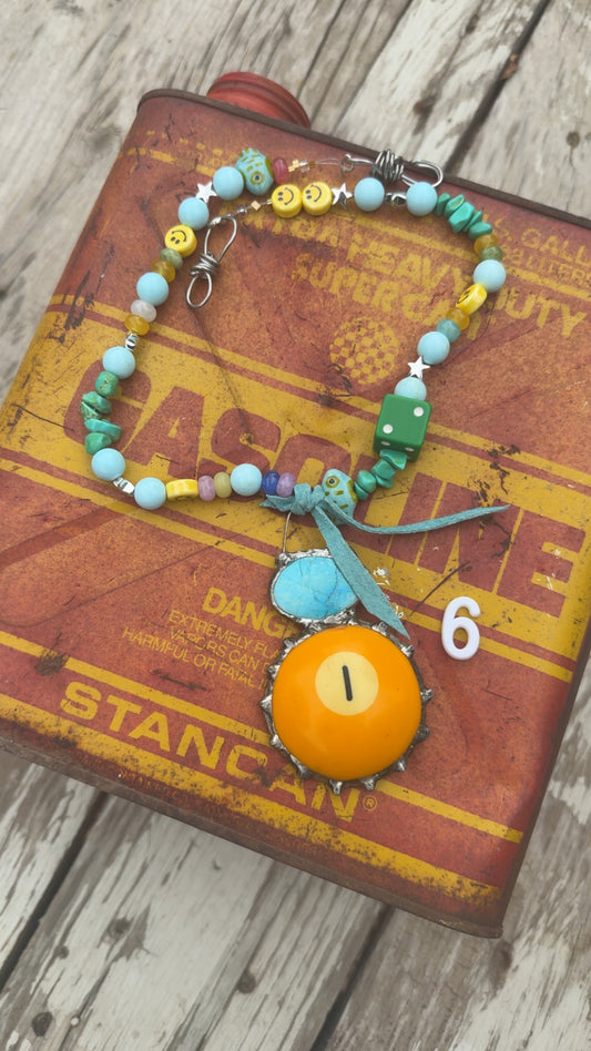You’re #1 vintage pool ball necklace