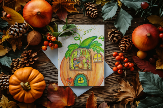 Home Sweet Pumpkin — Fall Greeting Card