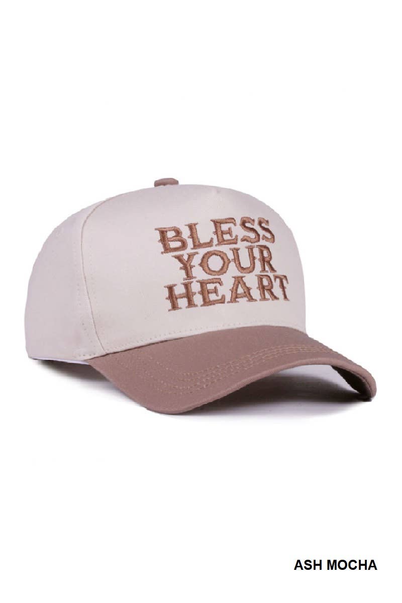 .....1015 Bless Your Heart Two Tone Canvas Cotton Cap SI-28920: LEOPARD-190217, OS