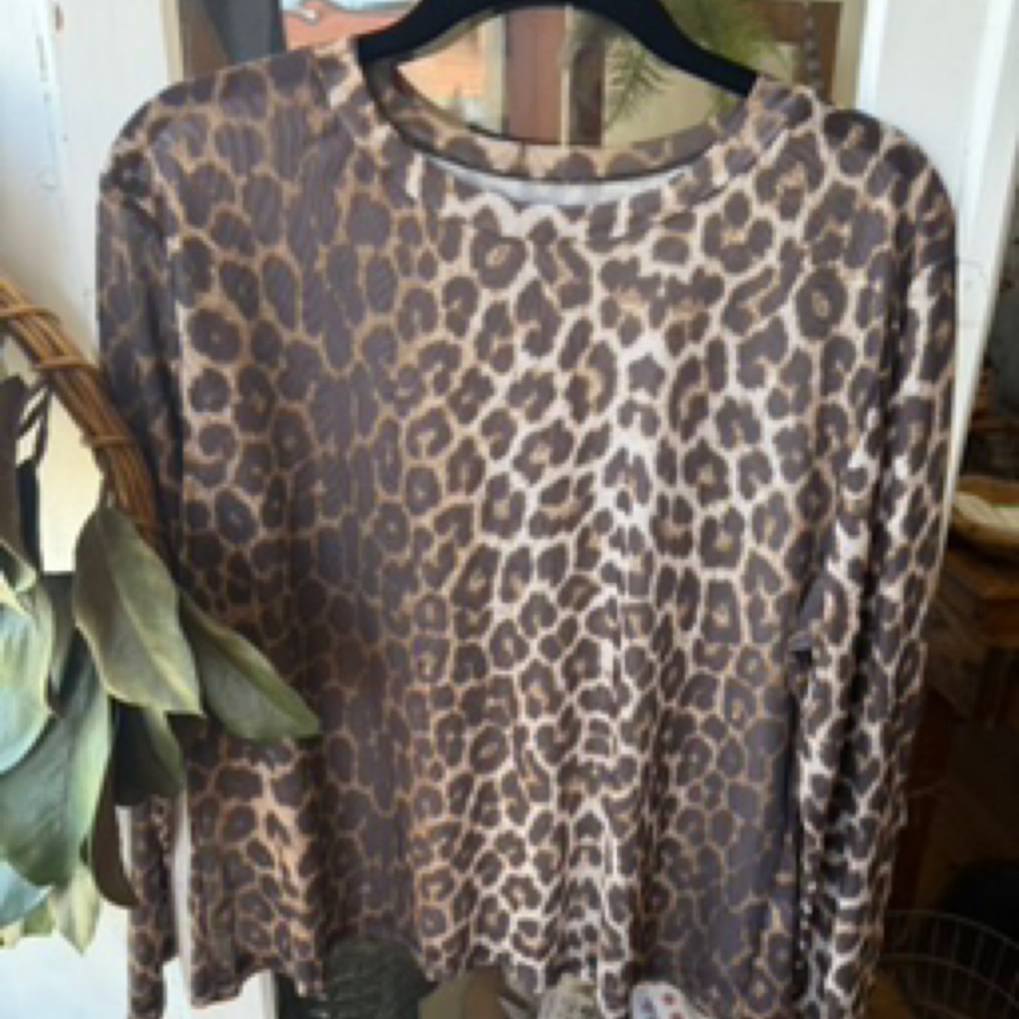 Cheetah print Mesh top
