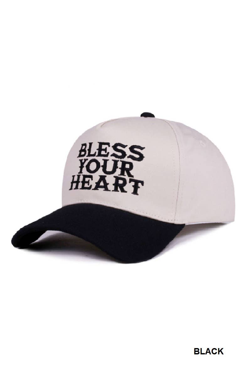 .....1015 Bless Your Heart Two Tone Canvas Cotton Cap SI-28920: LEOPARD-190217, OS