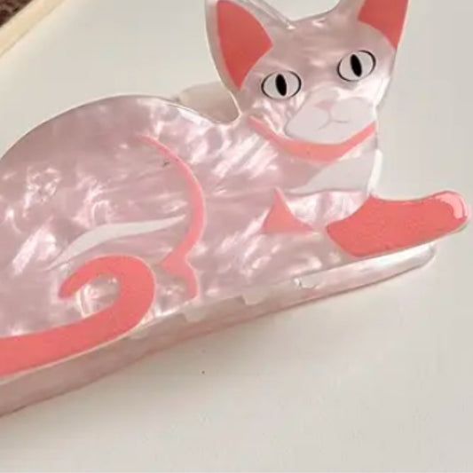 Pink cat clip