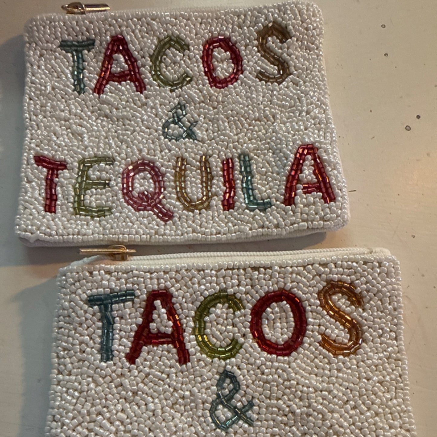Tacos and Tequila beaded bag