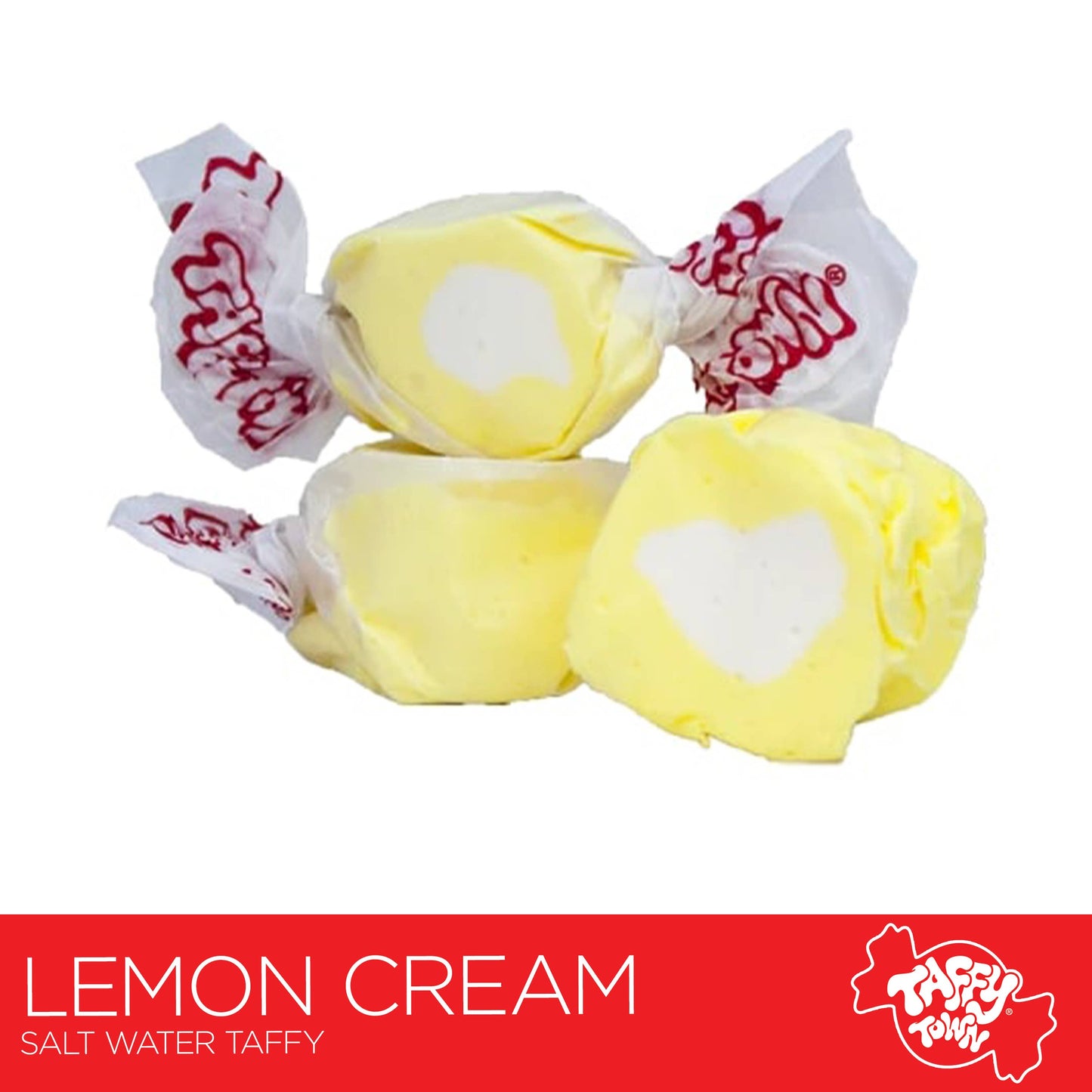 Lemon Cream Salt Water Taffy by Taffy Town - 8oz Retail