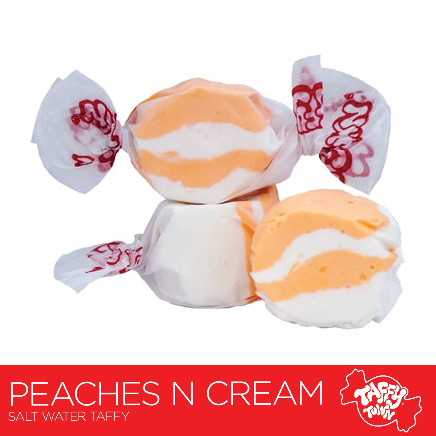 Peaches N Cream Salt Water Taffy by Taffy Town - 8oz Retail
