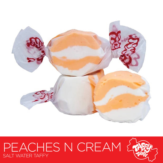 Peaches N Cream Salt Water Taffy by Taffy Town - 8oz Retail