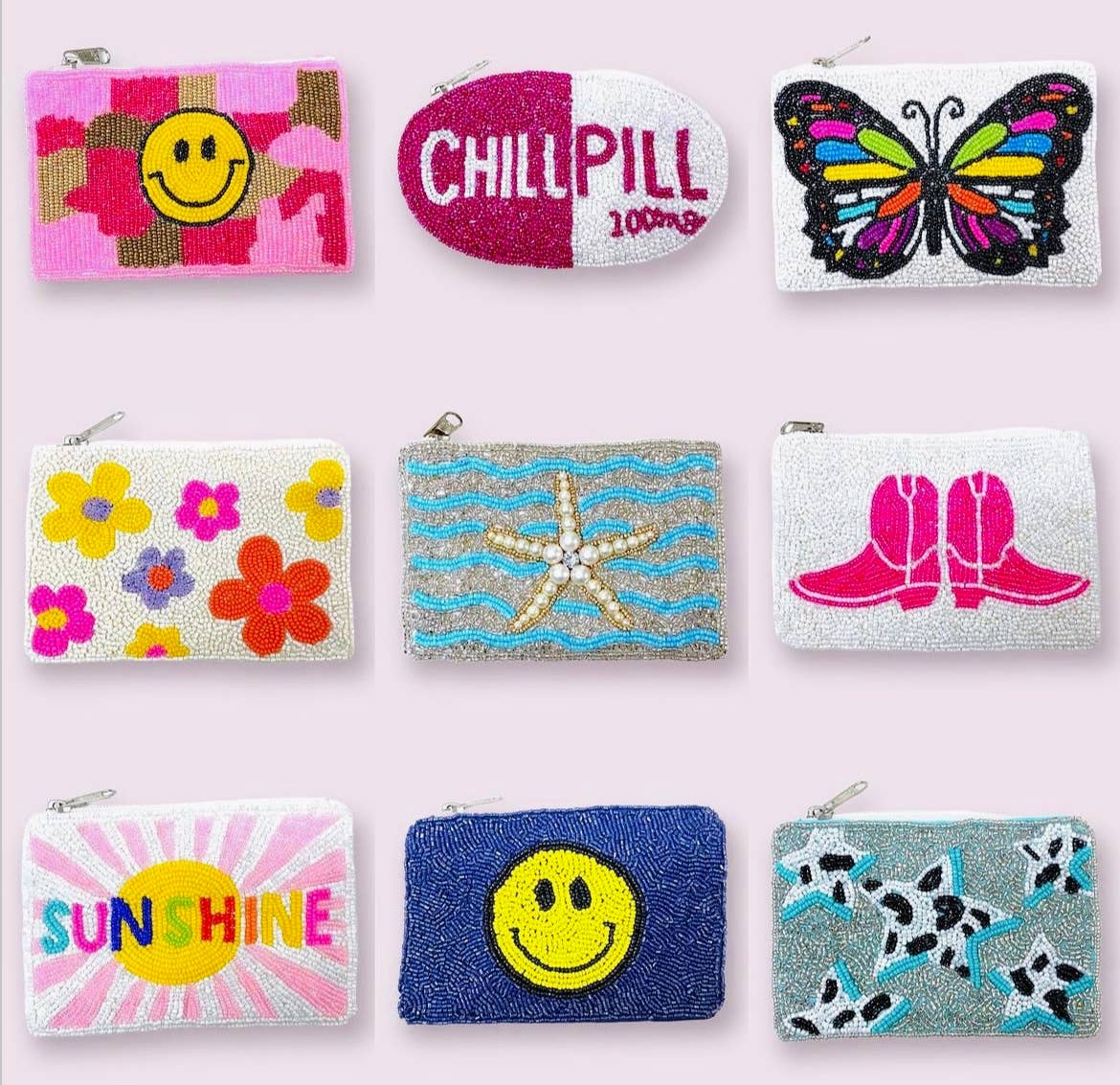 Beaded Coin Purses: Chill Pill 100 MG