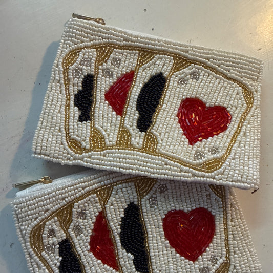 Card beaded bag