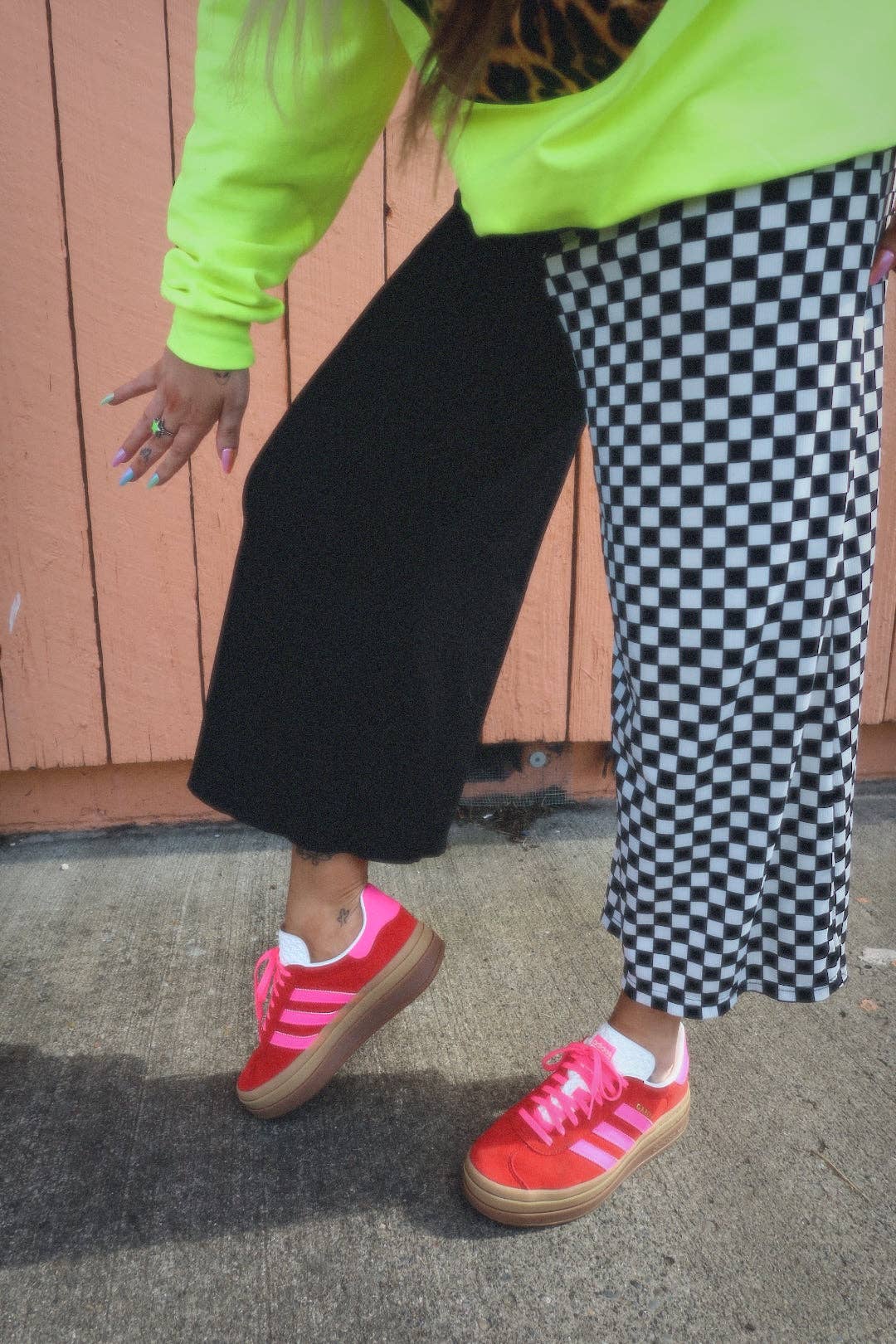Half & Half Emy Ave™ Original Cropped Pants - BLACK + WHITE: 2X/3X