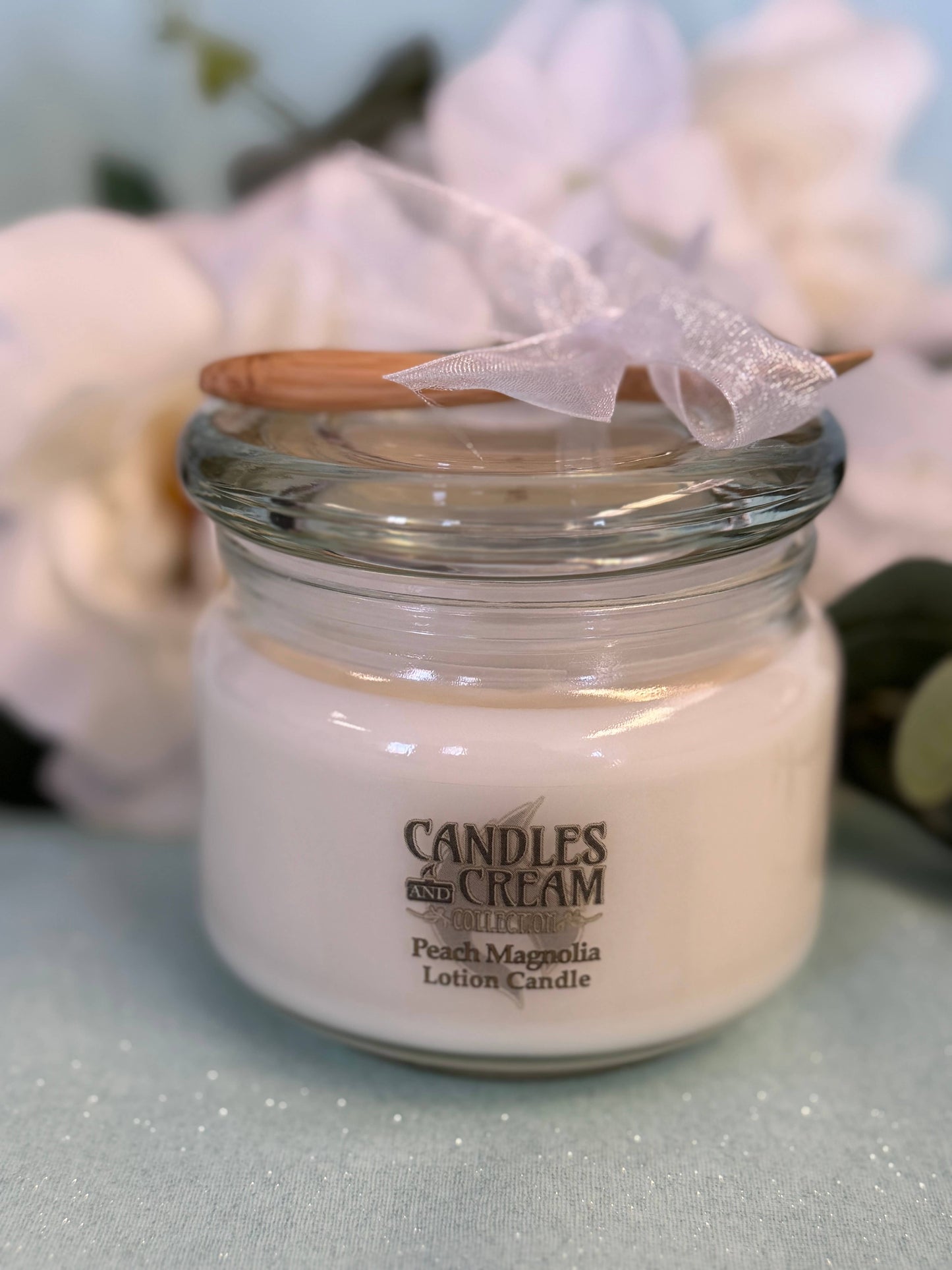 Coconut Mango-Lotion candle and lotion melts: 6 oz Frosted White Jar